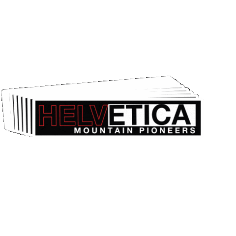 Pionniers de la montagne Helvetica Sticker