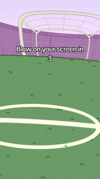 Blow on your screen