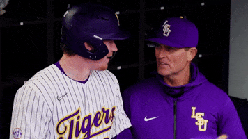 Shocked College Baseball GIF by LSU Tigers