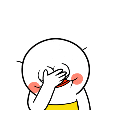 Smirk Laughing Sticker by kwaesam