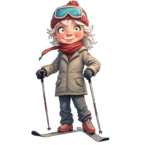 Snowing Slope Sticker