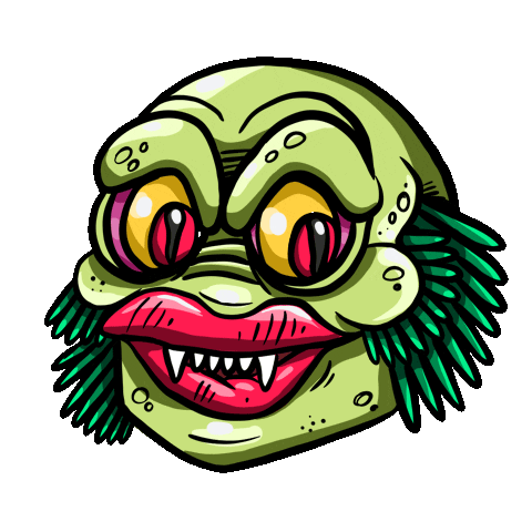 Monster Creature Sticker by El Mutante