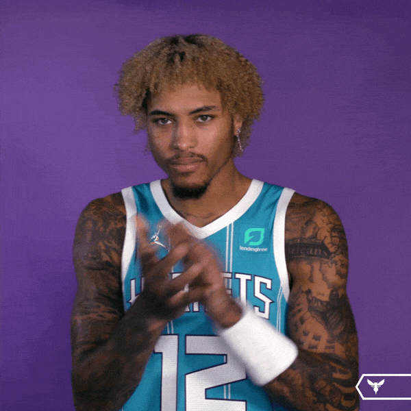 Kelly Oubre Reaction GIF by Charlotte Hornets