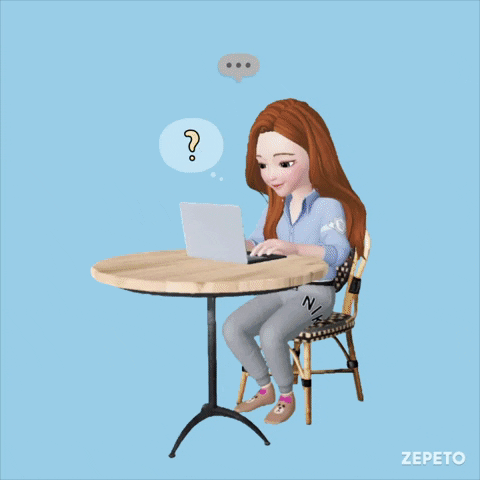 zepeto_official wfh work from home remote working from home GIF