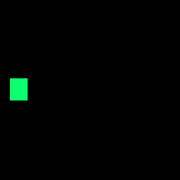 Text gif. Pixelated 8-bit-style green text typed on a black background reads "Miss you," then the background and text flash rapidly in bright colors.