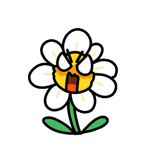 Angry Flower Sticker by JenChibi for iOS & Android | GIPHY