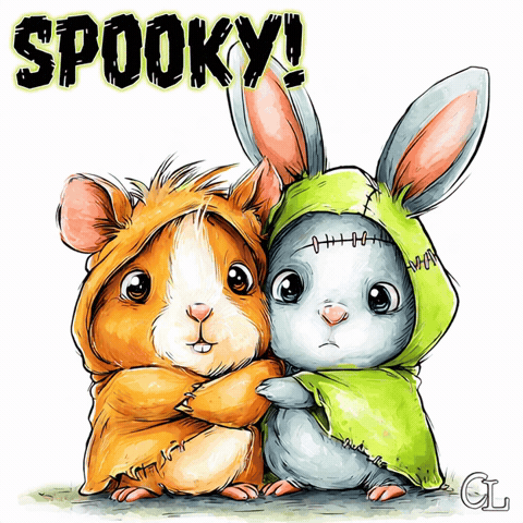 Feeling Spooky Guinea Pig GIF