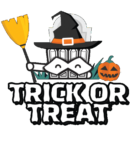 Trick Or Treat Halloween Sticker by Stamatia Alexaki