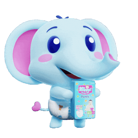 Happy Popok Sticker by Wings Corporation