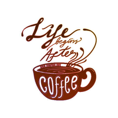 Coffee Begins Sticker by Comprar Café