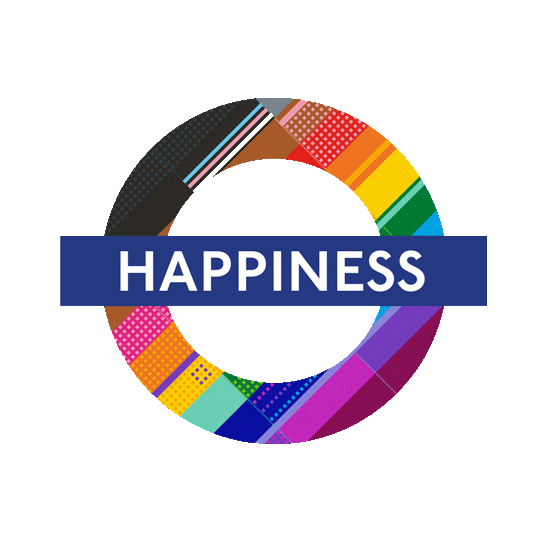 Makes Me Happy Rainbow Sticker by Transport for London
