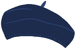 Hat Beret Sticker by Lovsis