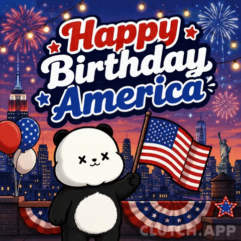 Independence Day Party GIF by Kanpai Pandas