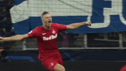 Erling Haaland Celebrating GIF by FC Red Bull Salzburg - Erling Haaland Celebrating GIF by FC Red Bull Salzburg