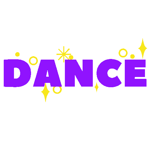 the word dance in purple