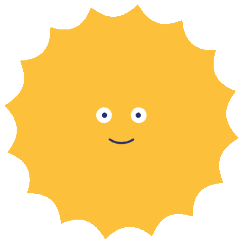 happy sun Sticker by HoldNorgeRent