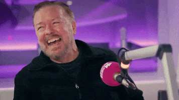 Ricky Gervais Lol GIF by AbsoluteRadio