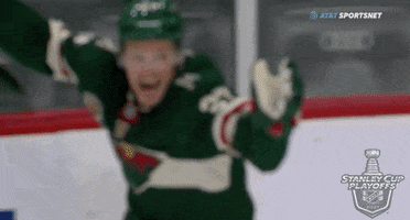 Hands Up Smile GIF by Minnesota Wild