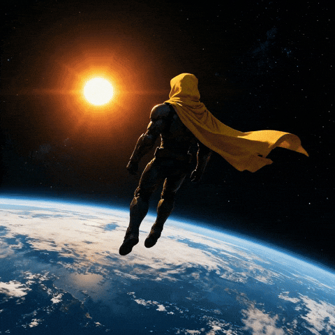 Space Floating GIF by CaptainBNB