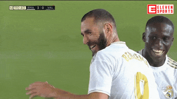 High Five Real Madrid GIF by ElevenSportsBE
