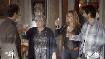 Cheers Champagne GIF by Un si grand soleil