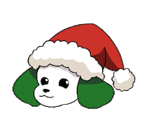 Christmas Poodle Sticker by OPAWZ