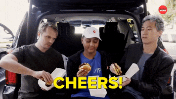 Cheers Burger GIF by BuzzFeed