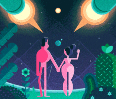 illustration space GIF by Robin Davey