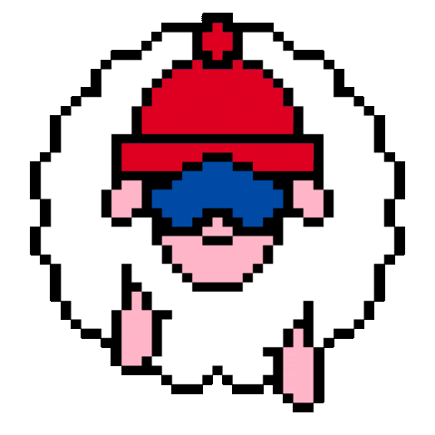 Sheep Snowboarder Sticker by MontanaPBS