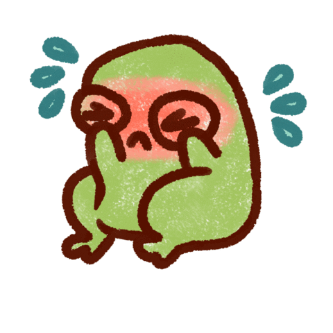 Sad Frog Sticker