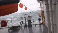 Powerful Waves Churn on the North Sea as Storm Ciara Hits