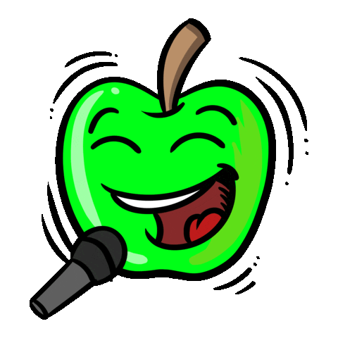 Singing Sticker by Apfel essen nicht vergessen