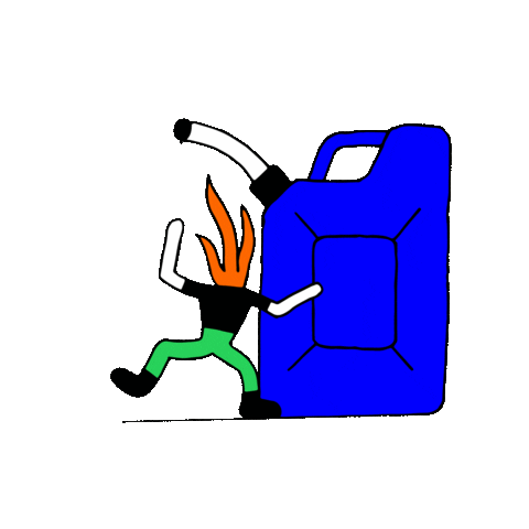 Jumping Burning Man Sticker by wardcoertjens