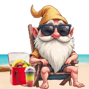 At The Beach Summer Sticker