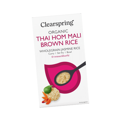 Brown Rice Thai Sticker by Clearspring Ltd