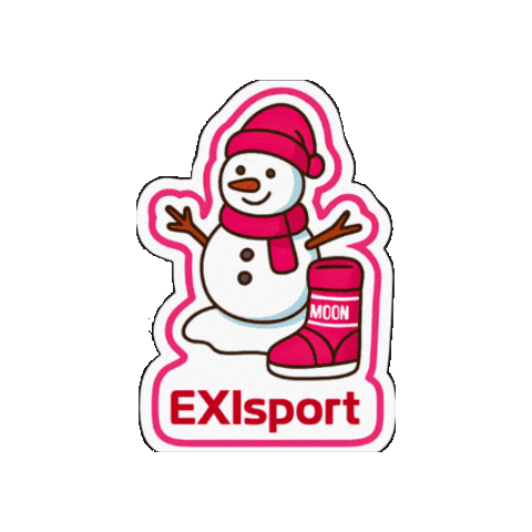 Snowman Moonboot Sticker by EXIsport