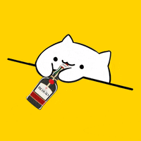 cat drinking GIF by Licor Beirão