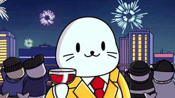 Celebrate Happy New Year GIF by Sappy Seals