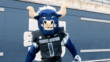 Lets Go Mascot GIF by Utah State University