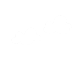 White Line Clouds Sticker
