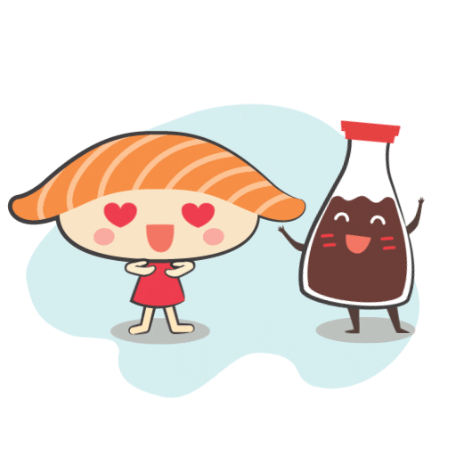 In Love Eating Sticker by sushiexpresssg