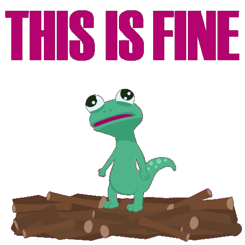 This Is Fine Sticker by Disney Pixar