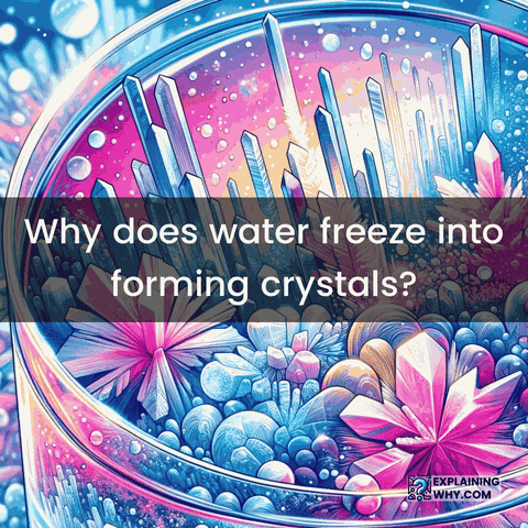 Ice Crystal Molecular Structure Temperature Pressure Nucleation GIF by ExplainingWhy.com