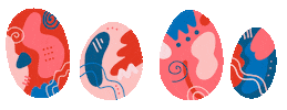 Easter Eggs Color Sticker by PokaDesign