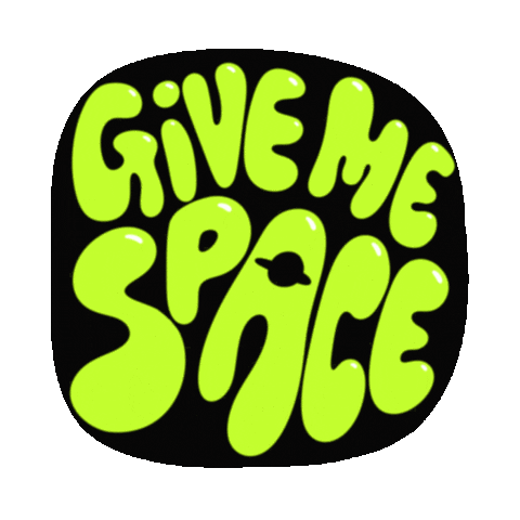 Back Off Give Me Space Sticker by Flyana Boss
