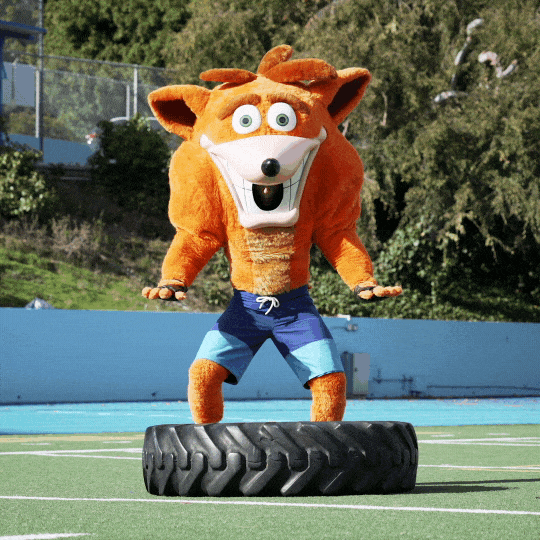 Training Mascot GIF by Crash Bandicoot