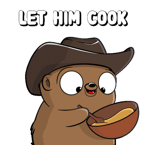 Hungry Cook Sticker by Fugz Official