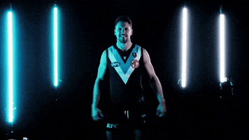 Flexing Aussie Rules GIF by Port Adelaide FC
