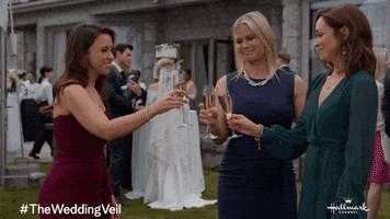 Cheers Champagne GIF by Hallmark Channel