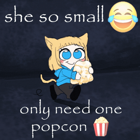 Cat Girl Popcorn GIF